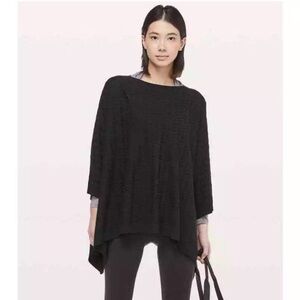 Lululemon Black Divinity Poncho Sweater